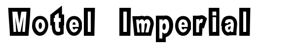 Motel Imperial font preview